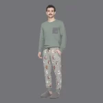 Pijama Masculino Adulto Jogger Let's Snow Lua Luá