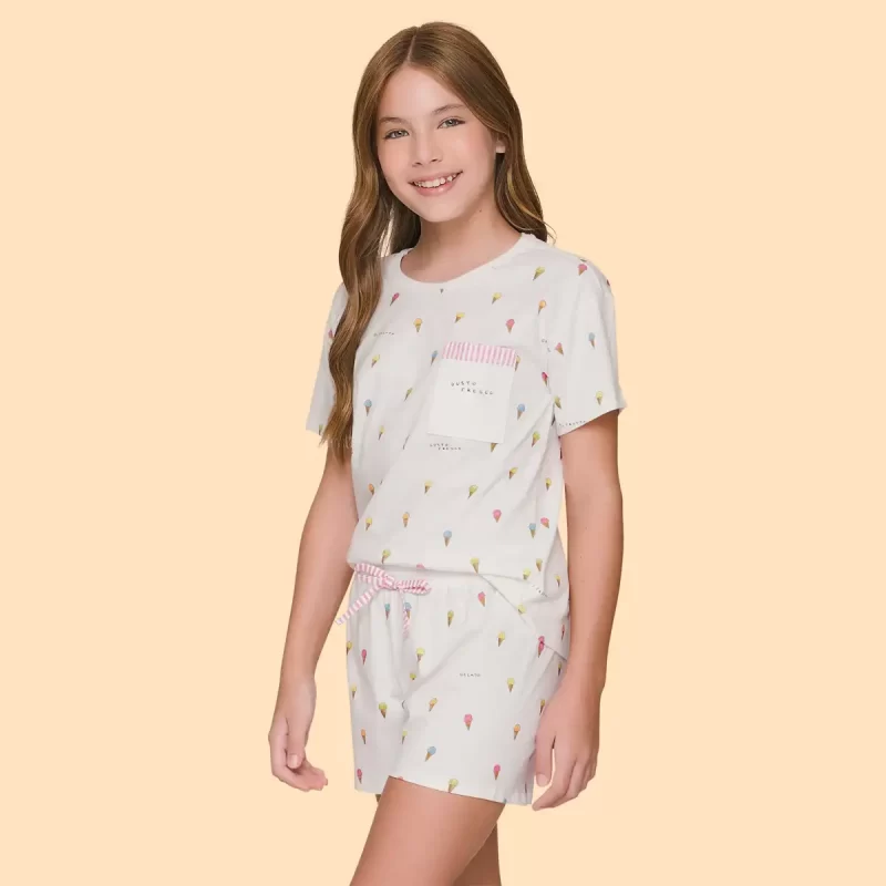 Pijama Curto Infantil Gelato